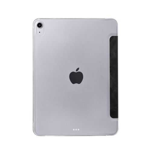 iPad Air 11インチ(M3/M2)/フラップケース/薄型軽量/背面クリア/2アングル/スリープ対応/ブラック