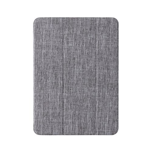 iPad Air 11インチ(M3/M2)/フラップケース/薄型軽量/ファブリック/背面クリア/2アングル/グレー