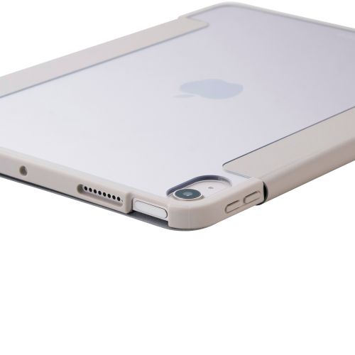 iPad Air 11インチ(M3/M2)/フラップケース/薄型軽量/背面クリア/フレームカラー/グレージュ