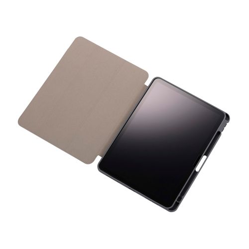 iPad Air 11インチ(M3/M2)/フラップケース/CHIC STYLE/背面クリア/チャコールグレー