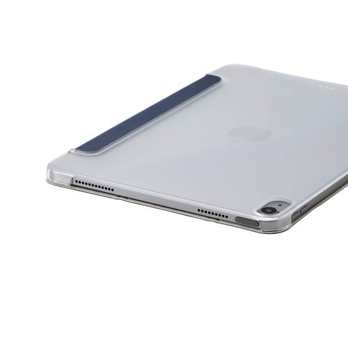 iPad Air 11インチ(M3/M2)/フラップケース/薄型軽量/背面クリア/2アングル/スリープ対応/ネイビー