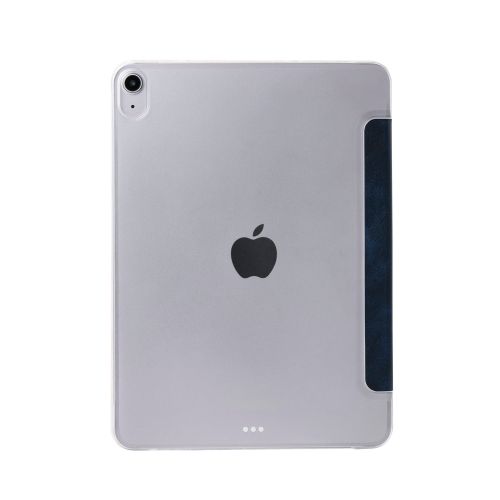 iPad Air 11インチ(M3/M2)/フラップケース/薄型軽量/背面クリア/2アングル/スリープ対応/ネイビー