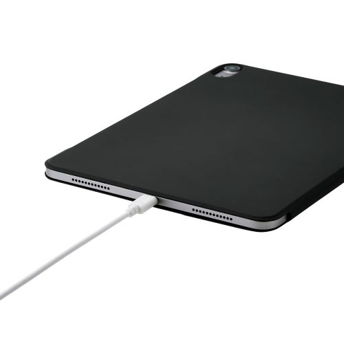 iPad Air 11インチ(M3/M2)/フラップケース/超薄型/ソフトレザー/マグネット装着/スリープ対応/ブラック