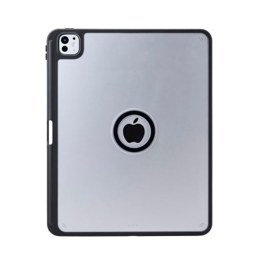 13インチiPad Pro(M4)/フラップケース/360度回転/マグネット着脱/背面クリア/ブラック