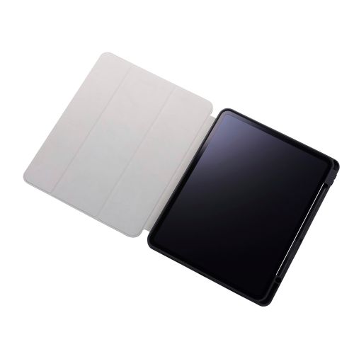 13インチiPad Pro(M4)/フラップケース/衝撃吸収/Apple Pencil収納/スリープ対応/ブラック