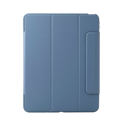 13インチiPad Pro(M4)/フラップケース/薄型軽量/背面クリア/フレームカラー/ブルーグレー