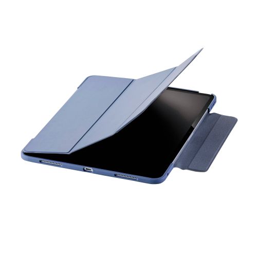 13インチiPad Pro(M4)/フラップケース/薄型軽量/背面クリア/フレームカラー/ブルーグレー