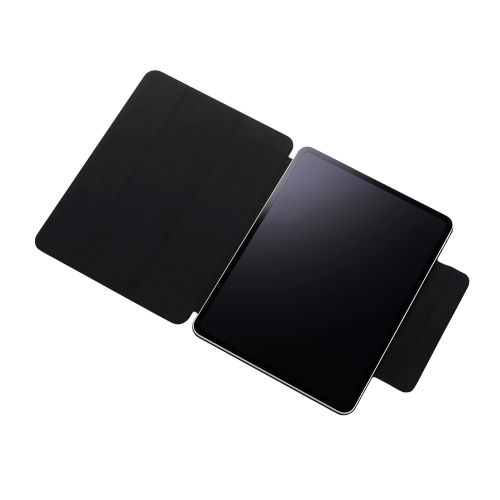 13インチiPad Pro(M4)/フラップケース/超薄型/ソフトレザー/マグネット装着/スリープ対応/ネイビー