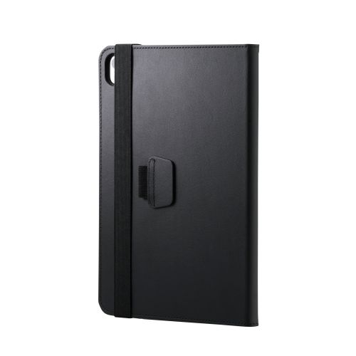 11インチiPad Pro(M4)/フラップケース/衝撃ガード/ベルト付/2アングル/軽量/ブラック