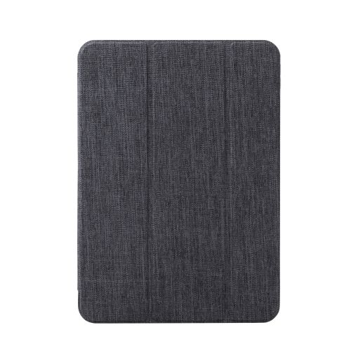 11インチiPad Pro(M4)/フラップケース/薄型軽量/ファブリック/背面クリア/2アングル/ブラック
