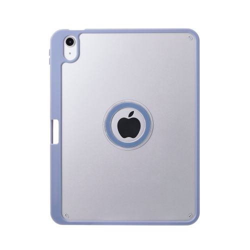 iPad 11インチ(A16)/10.9インチ(第10世代)/フラップケース/360度回転/マグネット着脱/背面クリア/ブルーグレー