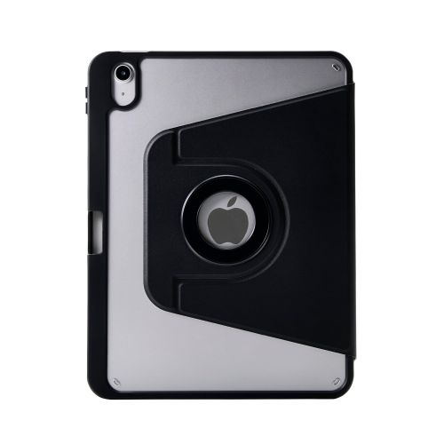 iPad 11インチ(A16)/10.9インチ(第10世代)/フラップケース/360度回転/マグネット着脱/背面クリア/ブラック