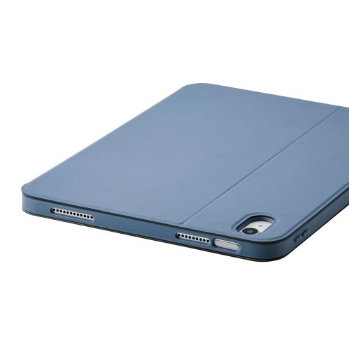 iPad 11インチ(A16)/10.9インチ(第10世代)/フラップケース/衝撃吸収/ApplePencil収納/スリープ対応/ブルーグレー