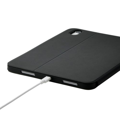 iPad 11インチ(A16)/10.9インチ(第10世代)/フラップケース/衝撃吸収/ApplePencil収納/スリープ対応/ブラック