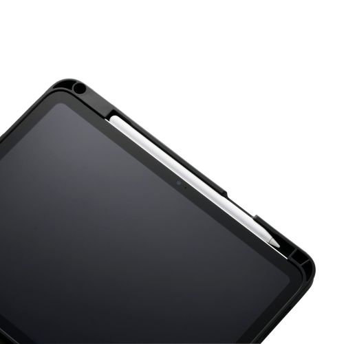 iPad 11インチ(A16)/10.9インチ(第10世代)/フラップケース/衝撃吸収/ApplePencil収納/スリープ対応/ブラック