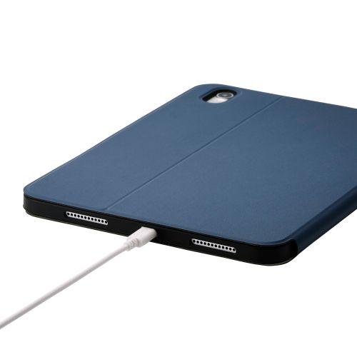 iPad 11インチ(A16)/10.9インチ(第10世代)/フラップケース/衝撃吸収/ApplePencil収納/スリープ対応/ネイビー