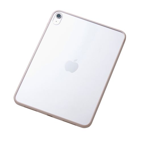 iPad 11インチ(A16)/10.9インチ(第10世代)/クリアケース/背面クリア/軽量/カラーエッジ/グレージュ