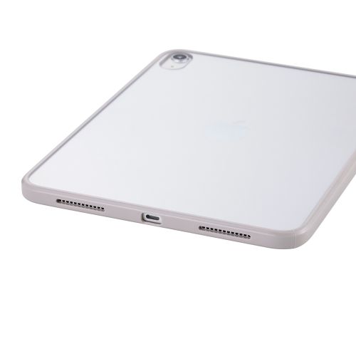 iPad 11インチ(A16)/10.9インチ(第10世代)/クリアケース/背面クリア/軽量/カラーエッジ/グレージュ