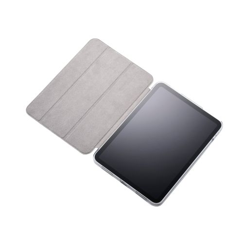 iPad 11インチ(A16)/10.9インチ(第10世代)/フラップケース/薄型軽量/背面クリア/2アングル/スリープ対応/ブラック
