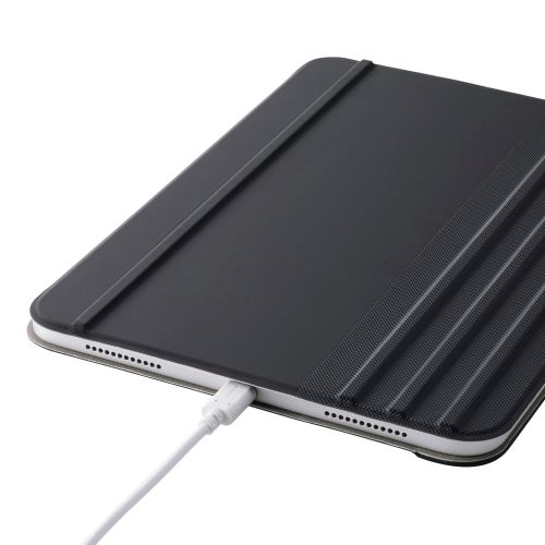 iPad 11インチ(A16)/10.9インチ(第10世代)/フラップケース/ソフトレザー/ドローイング/アングル7段階/スリープ対応/ブラック