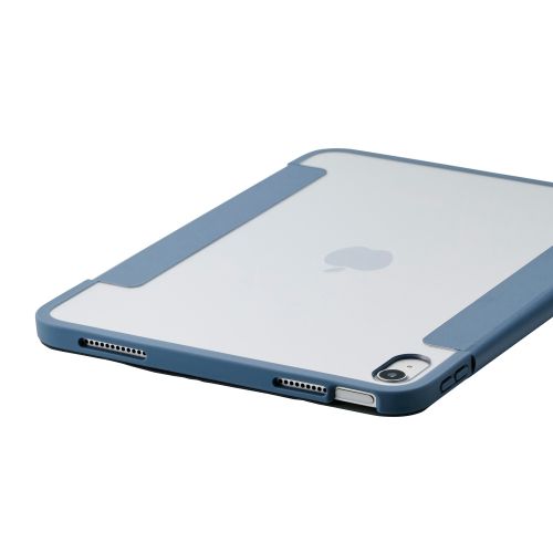 iPad 11インチ(A16)/10.9インチ(第10世代)/フラップケース/薄型軽量/背面クリア/フレームカラー/ブルーグレー