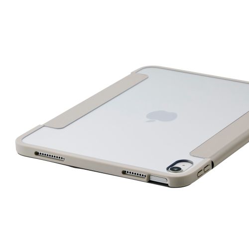 iPad 11インチ(A16)/10.9インチ(第10世代)/フラップケース/薄型軽量/背面クリア/フレームカラー/グレージュ
