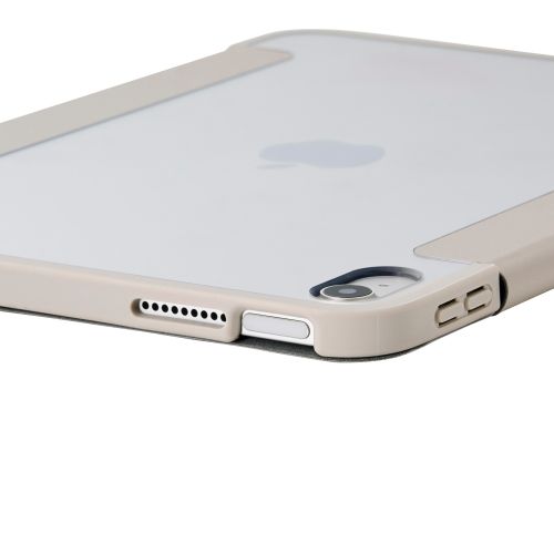 iPad 11インチ(A16)/10.9インチ(第10世代)/フラップケース/薄型軽量/背面クリア/フレームカラー/グレージュ