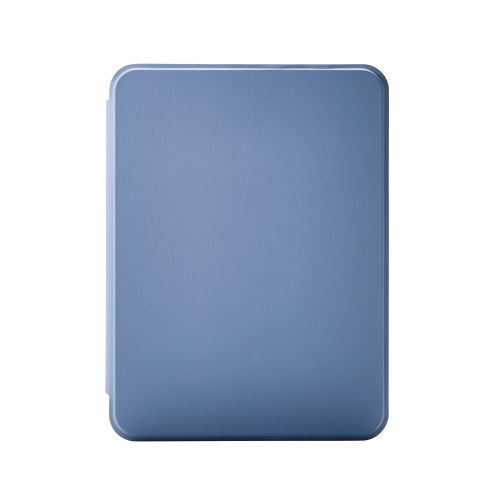 8.3インチiPad mini(A17 Pro)/フラップケース/360度回転/マグネット着脱/背面クリア/ブルーグレー
