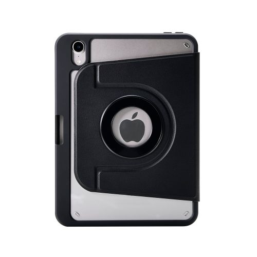 8.3インチiPad mini(A17 Pro)/フラップケース/360度回転/マグネット着脱/背面クリア/ブラック