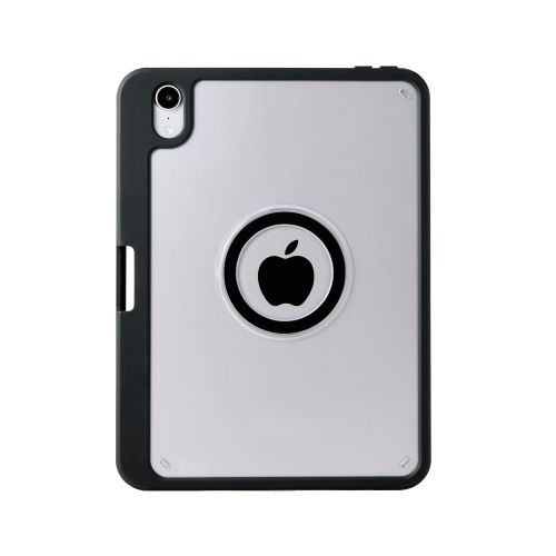 8.3インチiPad mini(A17 Pro)/フラップケース/360度回転/マグネット着脱/背面クリア/ブラック