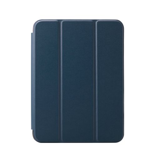 8.3インチiPad mini(A17 Pro)/フラップケース/衝撃吸収/Apple Pencil収納/スリープ対応/ネイビー