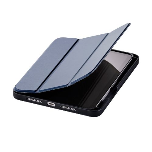 8.3インチiPad mini(A17 Pro)/フラップケース/衝撃吸収/Apple Pencil収納/スリープ対応/ネイビー