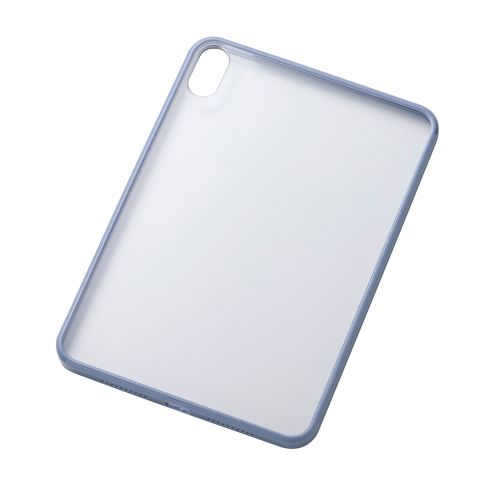 8.3インチiPad mini(A17 Pro)/クリアケース/背面クリア/軽量/カラーエッジ/ブルーグレー
