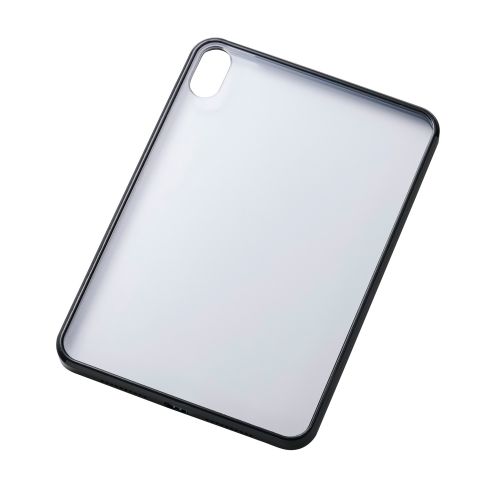 8.3インチiPad mini(A17 Pro)/クリアケース/背面クリア/軽量/カラーエッジ/ブラック