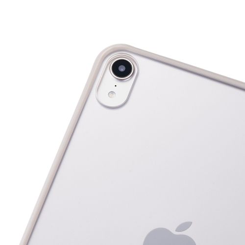 8.3インチiPad mini(A17 Pro)/クリアケース/背面クリア/軽量/カラーエッジ/グレージュ