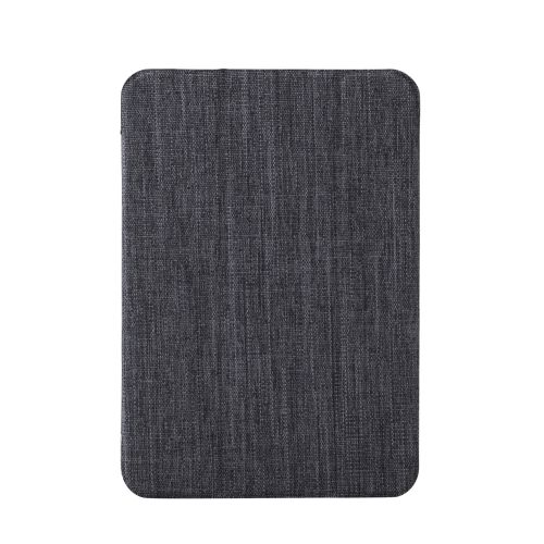 8.3インチiPad mini(A17 Pro)/フラップケース/薄型軽量/ファブリック/背面クリア/2アングル/ブラック