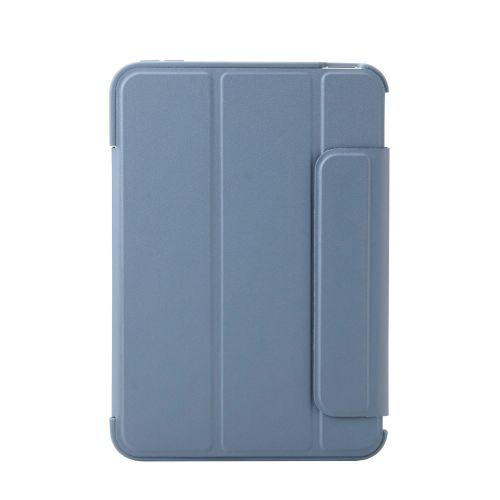 8.3インチiPad mini(A17 Pro)/フラップケース/薄型軽量/背面クリア/フレームカラー/ブルーグレー