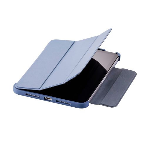 8.3インチiPad mini(A17 Pro)/フラップケース/薄型軽量/背面クリア/フレームカラー/ブルーグレー