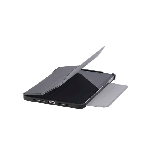 8.3インチiPad mini(A17 Pro)/フラップケース/薄型軽量/背面クリア/フレームカラー/ブラック