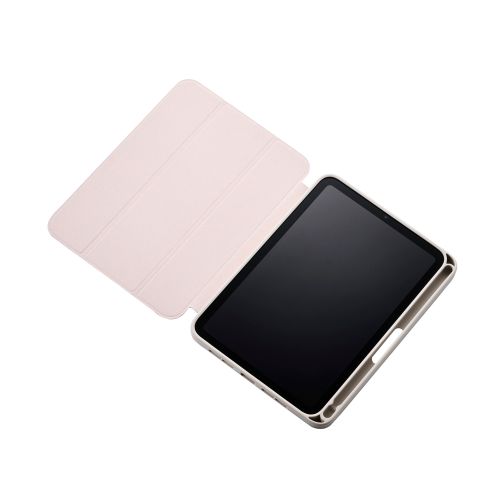 8.3インチiPad mini(A17 Pro)/フラップケース/CHIC STYLE/背面クリア/グレージュ