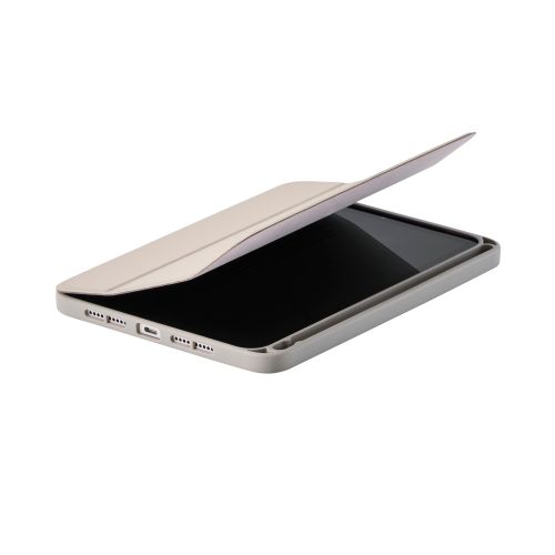 8.3インチiPad mini(A17 Pro)/フラップケース/CHIC STYLE/背面クリア/グレージュ