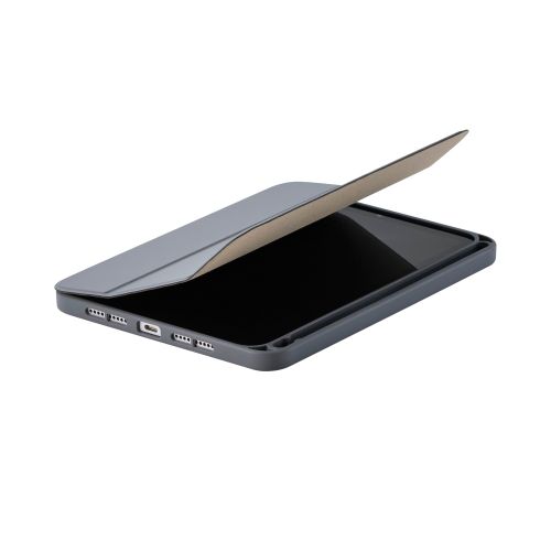 8.3インチiPad mini(A17 Pro)/フラップケース/CHIC STYLE/背面クリア/チャコールグレー