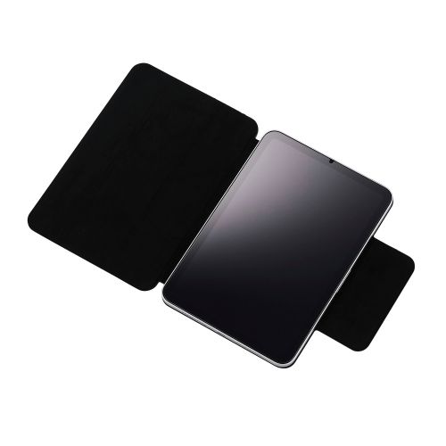 8.3インチiPad mini(A17 Pro)/フラップケース/超薄型/ソフトレザー/マグネット装着/スリープ対応/ブルーグレー