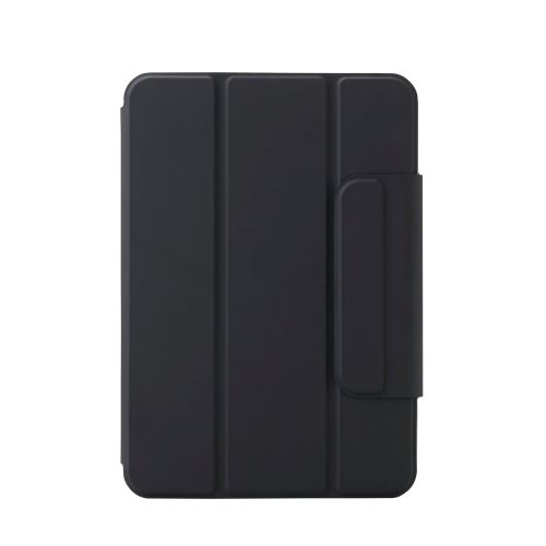 8.3インチiPad mini(A17 Pro)/フラップケース/超薄型/ソフトレザー/マグネット装着/スリープ対応/ブラック