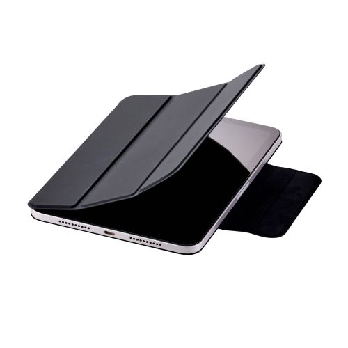 8.3インチiPad mini(A17 Pro)/フラップケース/超薄型/ソフトレザー/マグネット装着/スリープ対応/ブラック