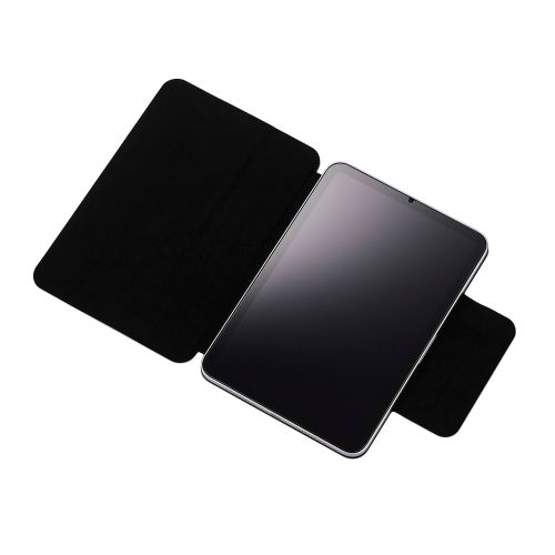 8.3インチiPad mini(A17 Pro)/フラップケース/超薄型/ソフトレザー/マグネット装着/スリープ対応/ネイビー