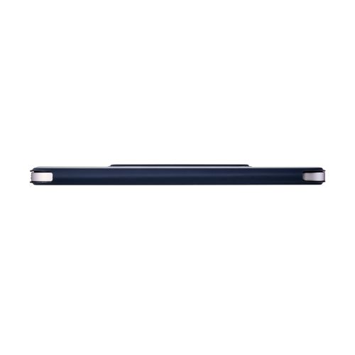 8.3インチiPad mini(A17 Pro)/フラップケース/超薄型/ソフトレザー/マグネット装着/スリープ対応/ネイビー