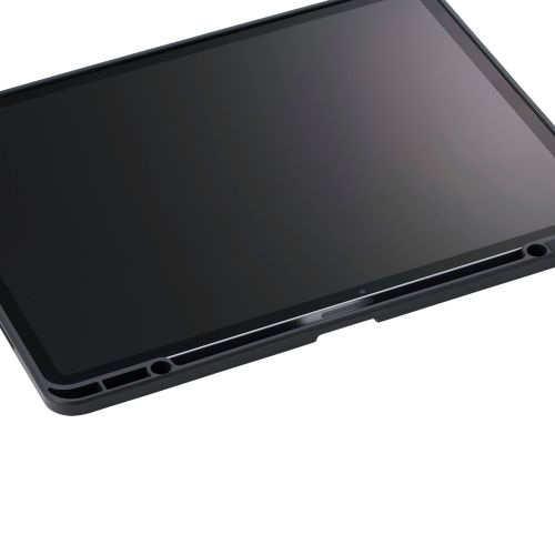 13インチiPad Air(M2)/フラップケース/360度回転/マグネット着脱/背面クリア/ブラック