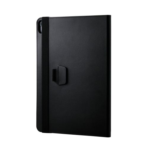 13インチiPad Air(M2)/iPad 第10世代/フラップケース/衝撃ガード/ベルト付/2アングル/軽量/ブラック