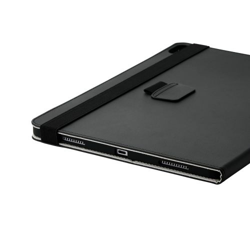 13インチiPad Air(M2)/iPad 第10世代/フラップケース/衝撃ガード/ベルト付/2アングル/軽量/ブラック